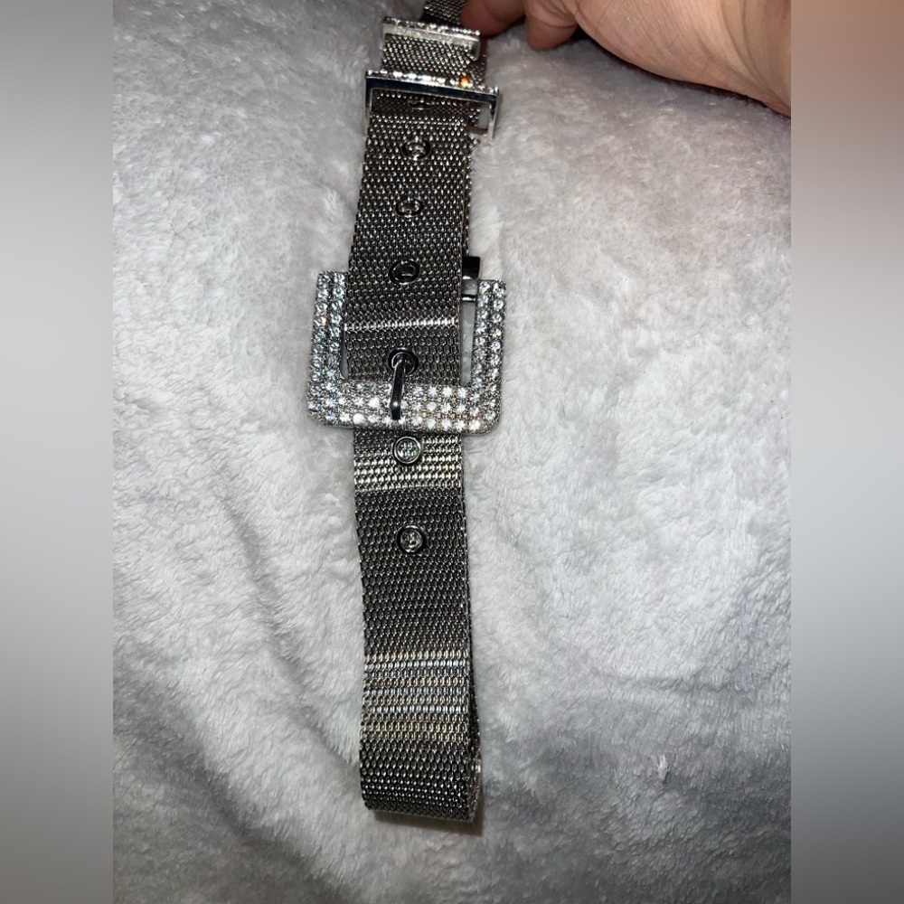 Zara Silver Rhinestone Belt